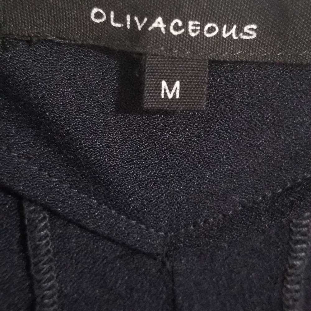 Olivaceous Deep Plunging Open Back Romper - Picture 3 of 4